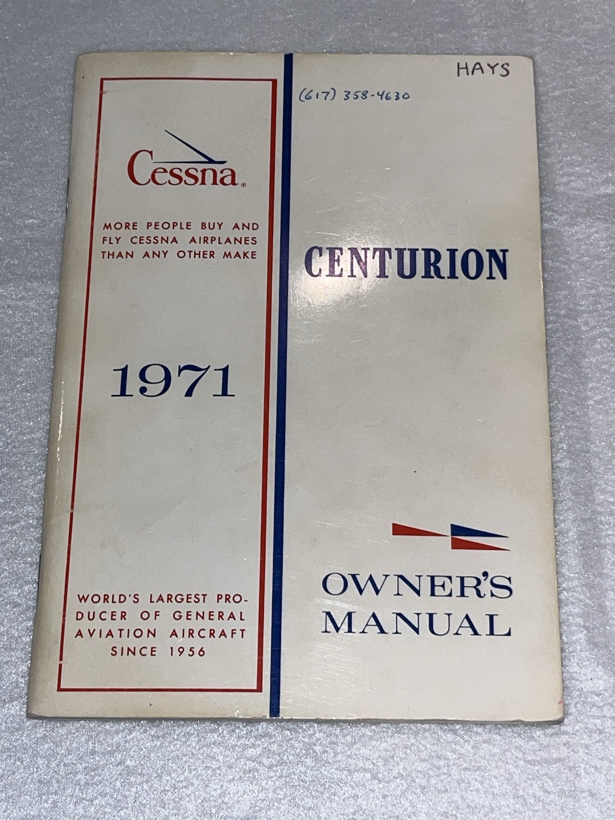1971 Cessna Centurion Owner's Manual