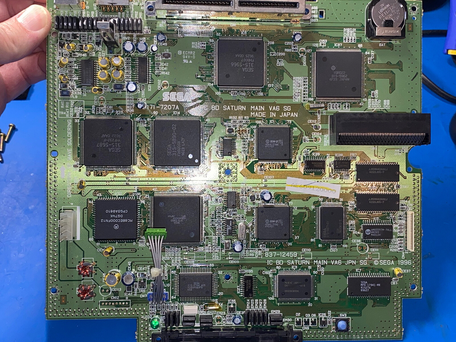 Sega Saturn Console Capacitor Replacement & FRAM Battery & PSU Recap Service