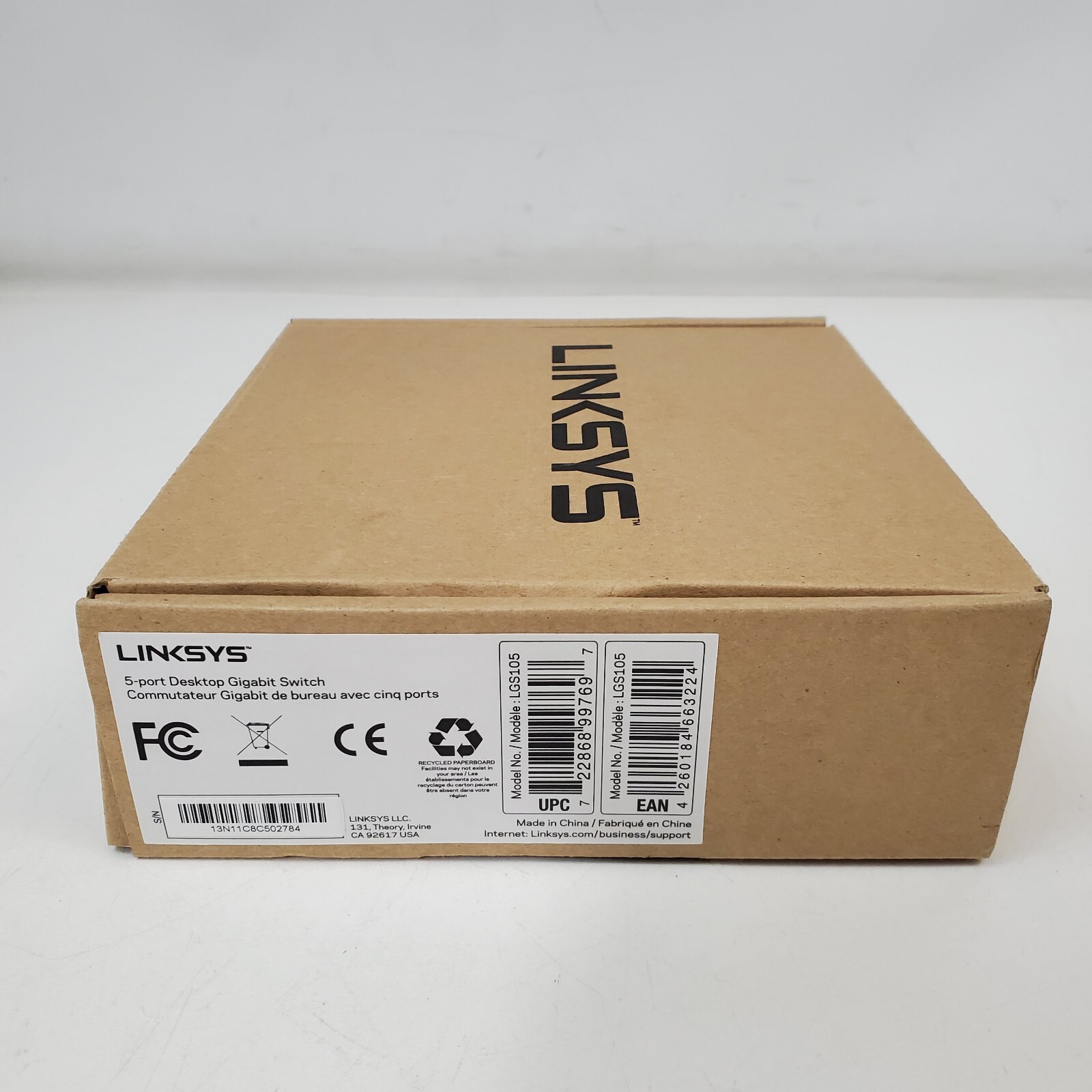 Linksys LGS105 5-Port Desktop Gigabit Switch