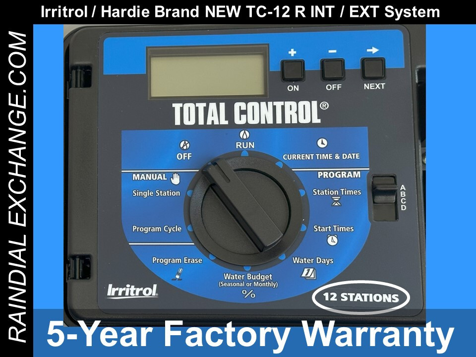 NEW - Irritrol Total Control TC-12EX-R 12 Stn EXT/INT -24hr ship & 5yr WARRANTY