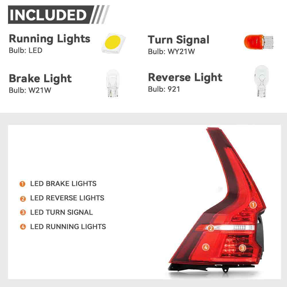 Full LED Tail Light For 2018-2023 Volvo XC60 Brake Outer Left Driver Side