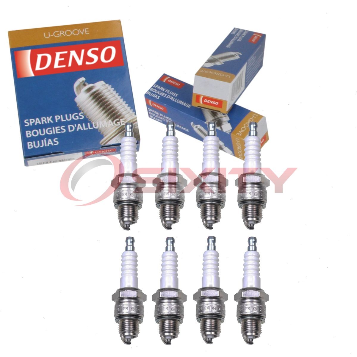 8 pc Denso Standard U-Groove Spark Plugs for 1962-1967 Buick Skylark 3.5L yo