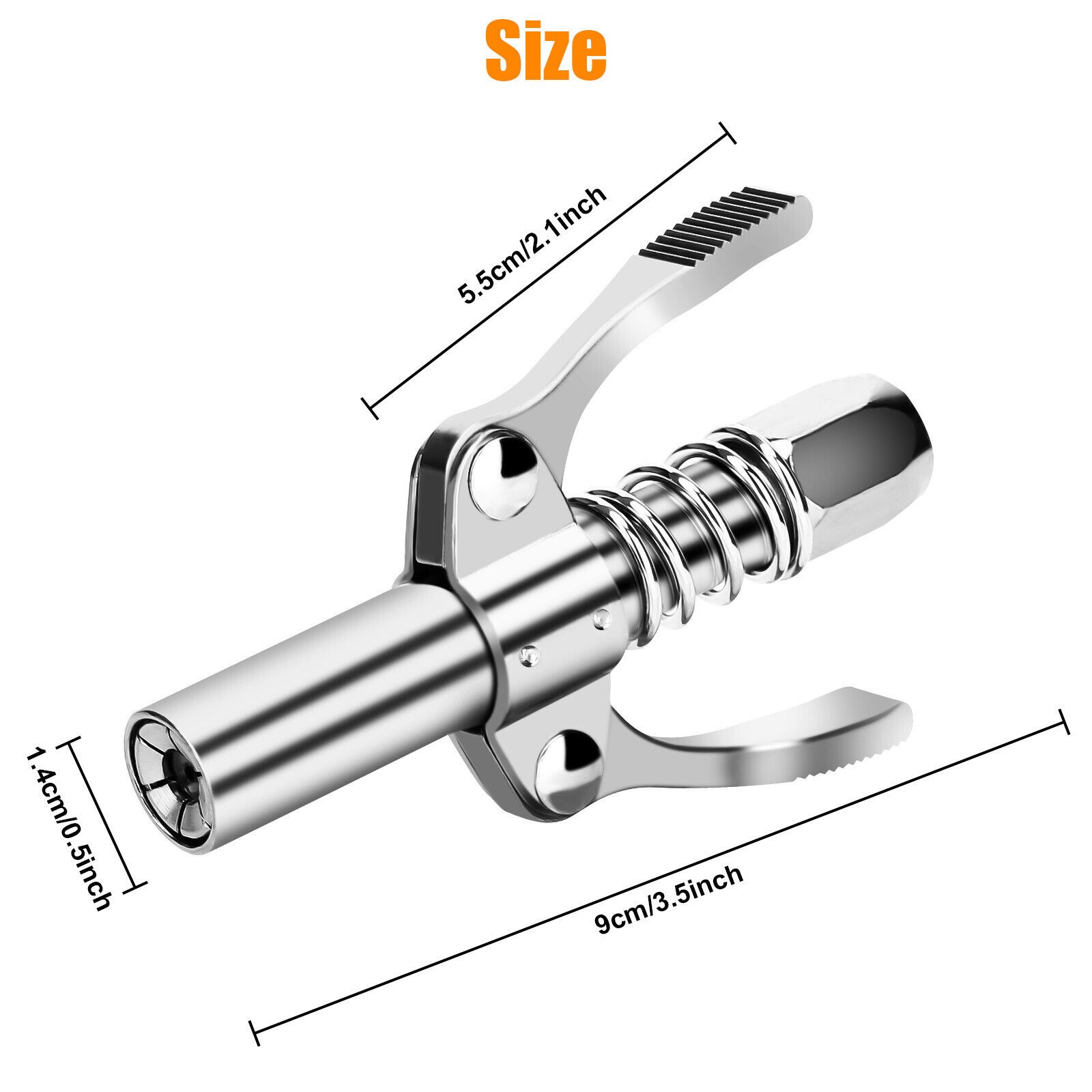 New Grease Gun Coupler 2*Handle High Pressure Quick Release Lock Oil Nozzles