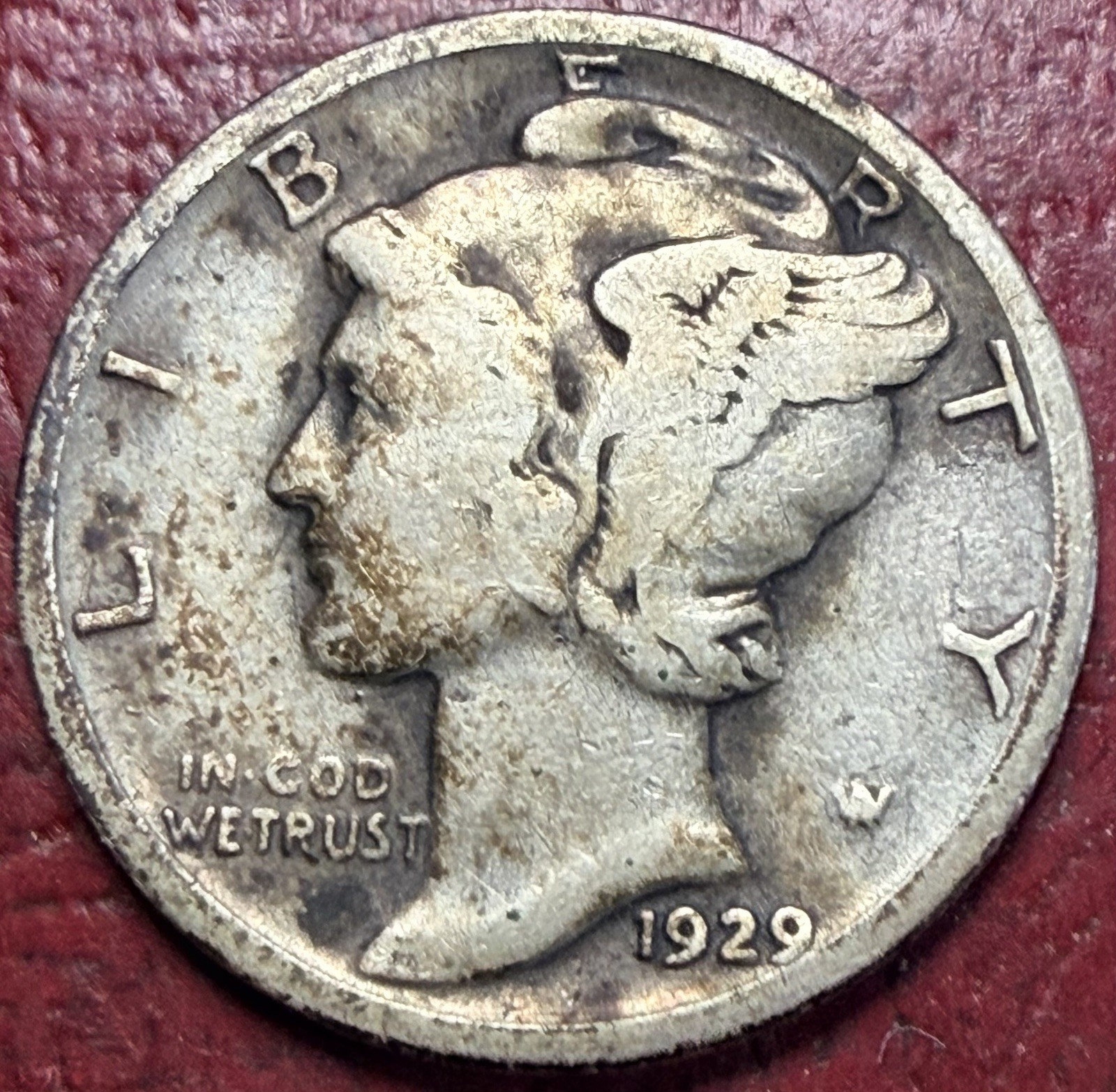 1929 Mercury Dime. Free Shipping