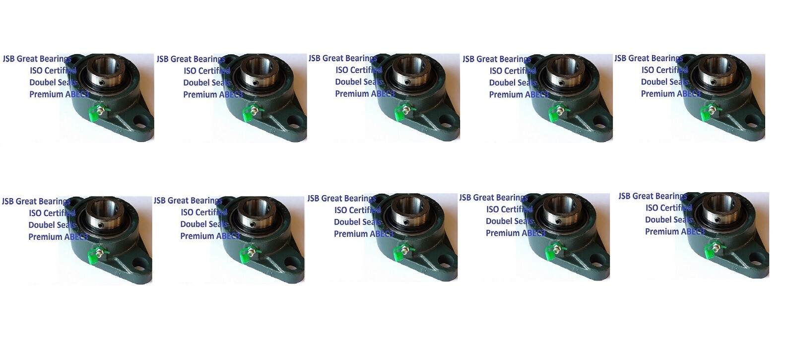 (QTY.10) UCFL206-20 double seal oval flange bearing 1-1/4 bore UCFL206