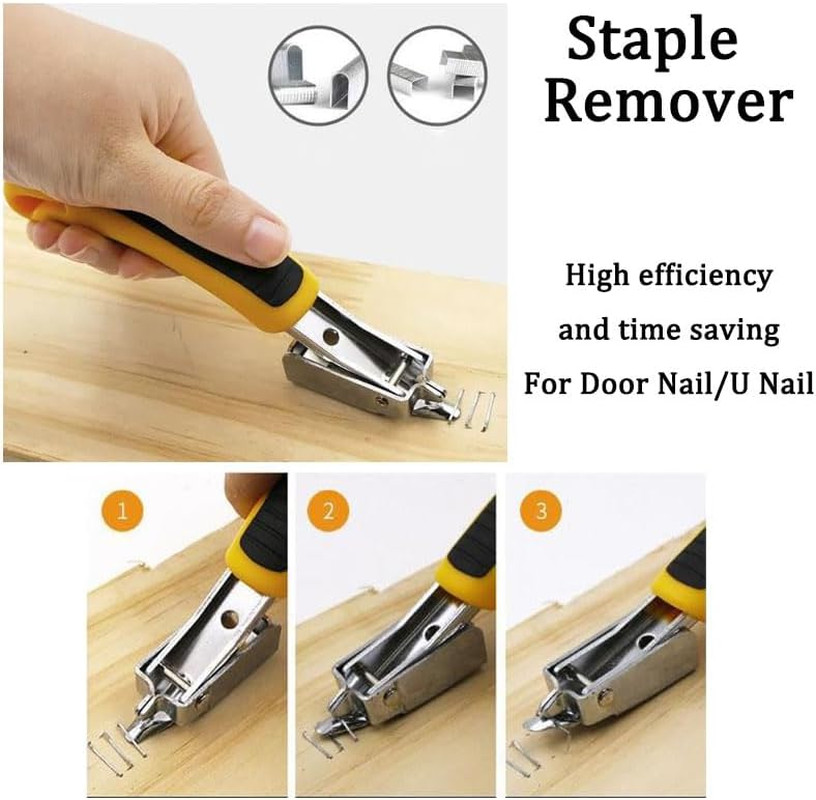 3PCS Heavy Duty Staple Remover Kit with Nail Puller, Tack Lifter Multi Tool for