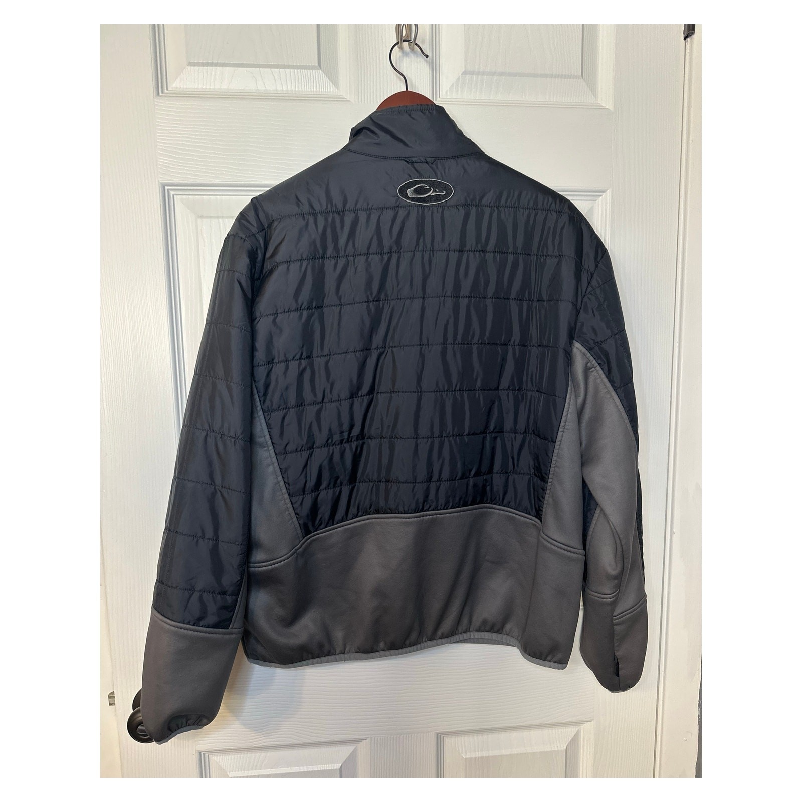Drake Waterfowl Jacket -Two-Tone Double-Down Full Zip Black/Charcoal Small