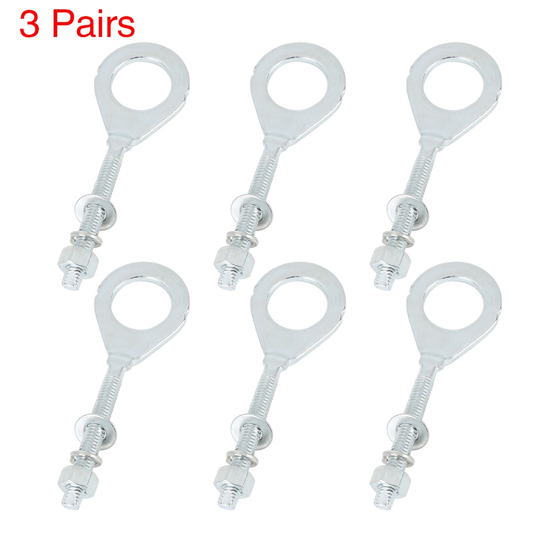 3 Pairs 18mm Motorcycle Chain Axle Adjuster Tensioner Tightener for Honda CG125