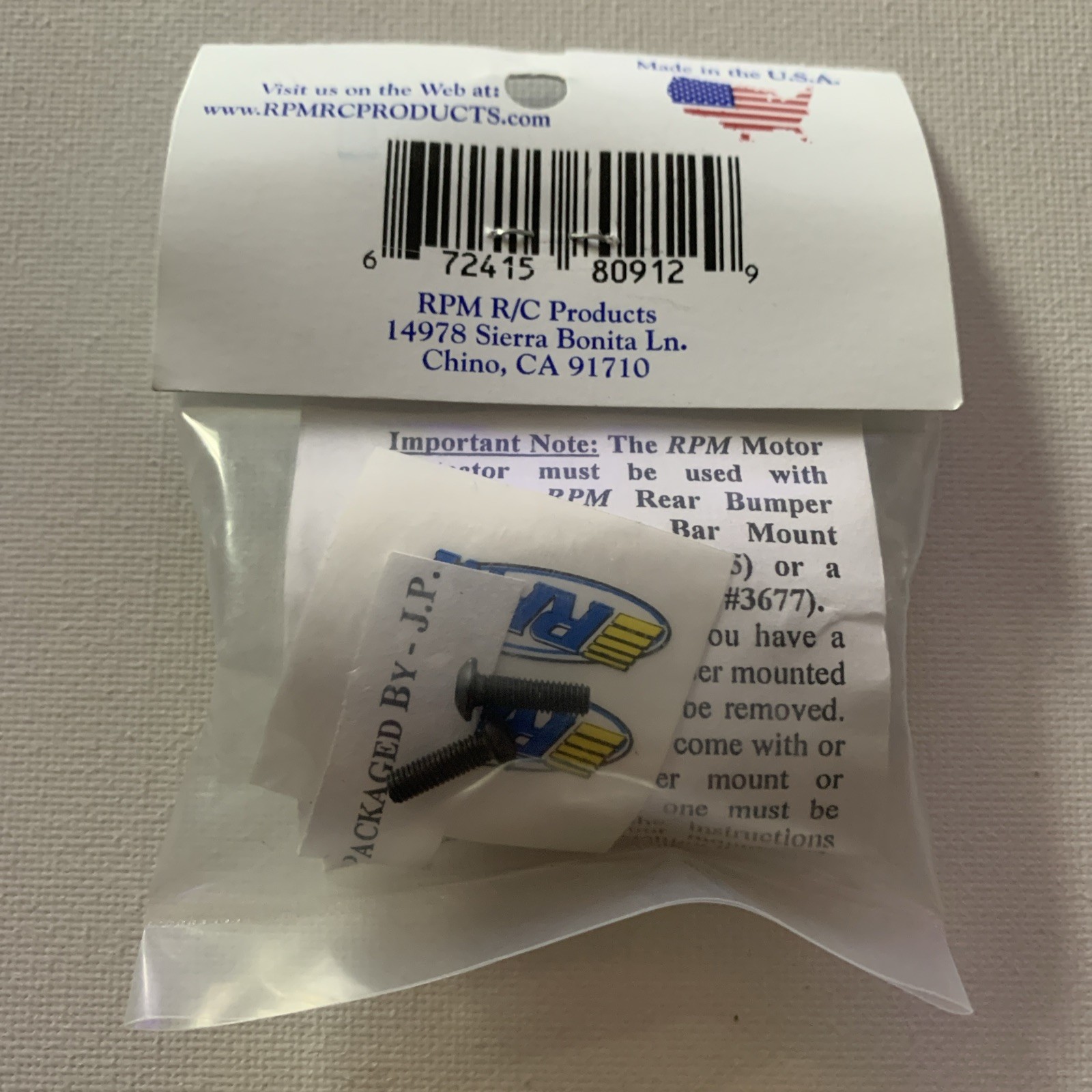 RPM Black Motor Protector 80912 NEW