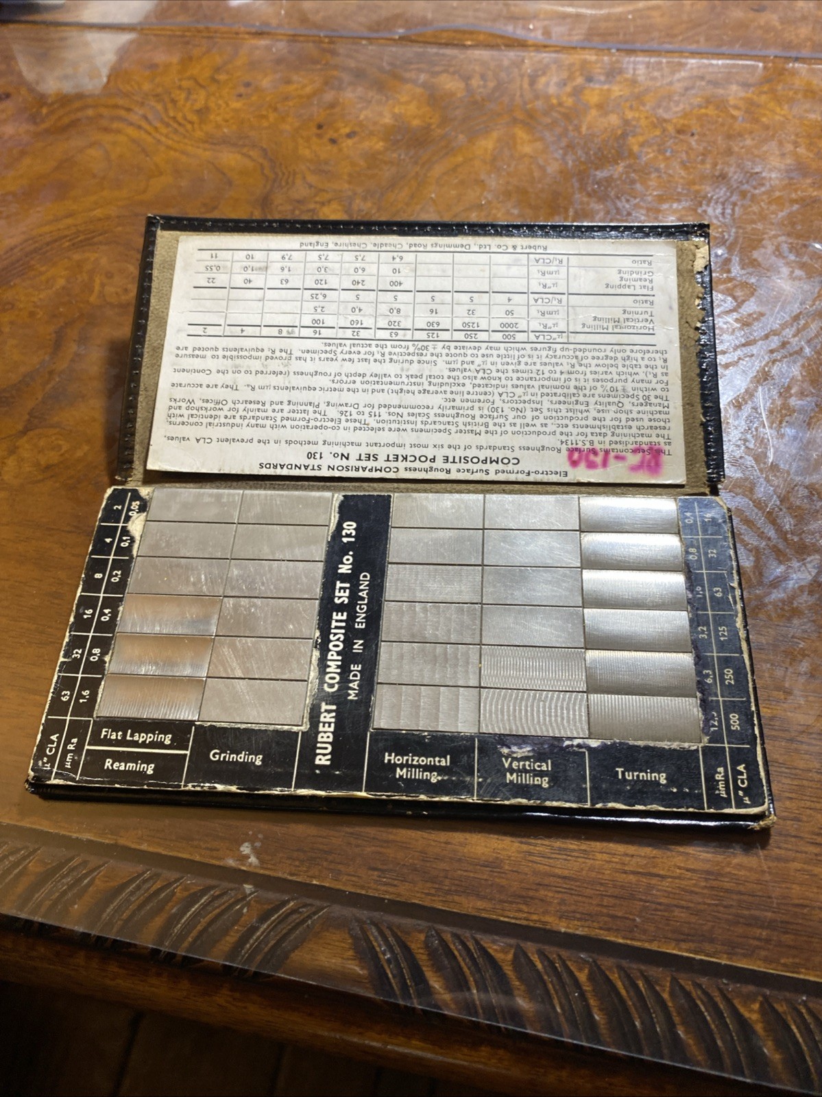 Surface Roughness Comparison Composite Pocket Set No 130 by Rubert & Co (F10)