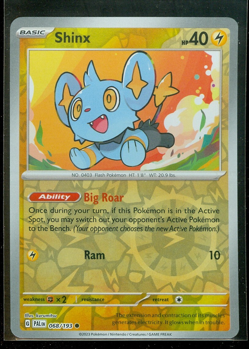 Pokemon SHINX 068/193 Paldea Evolved Rev Holo - - MINT