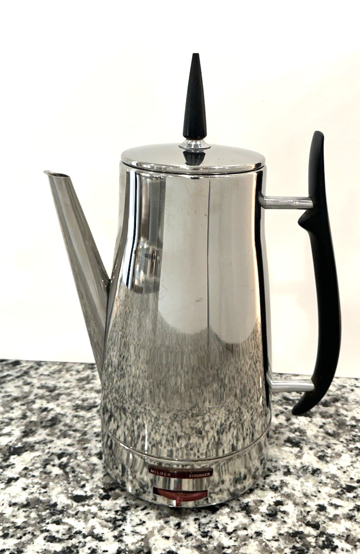 Vintage MCM Society "Easy Flo" 4-10 cup Percolator Coffee Pot Beautiful! EUC