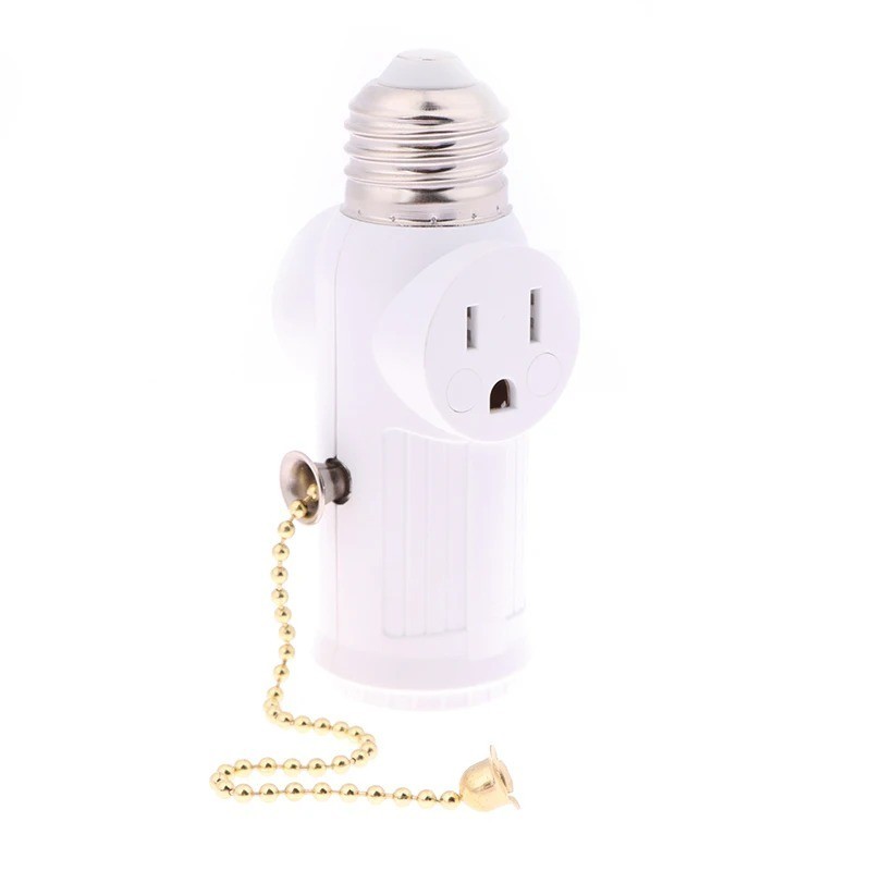 E26 Light Socket to Plug Adapter 2/3 Prong Light Bulb Outlet Socket Adapter