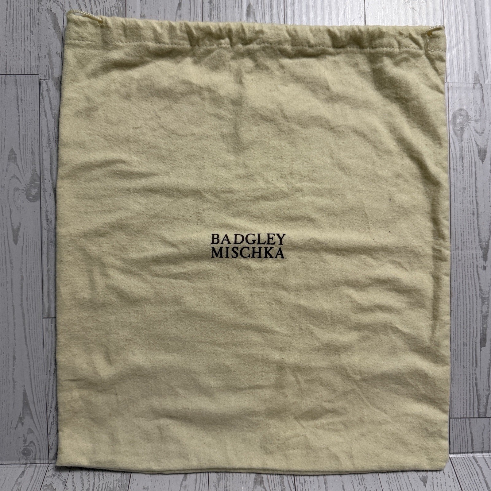 Authentic Badgley Mischka Dust Bag Drawstring Travel Storage 13”x 14.5”