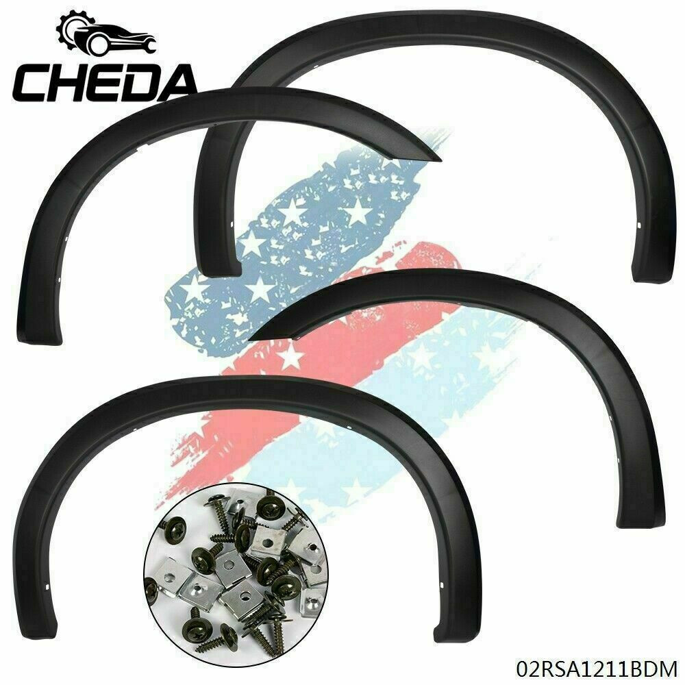 Bolt-On Wheel Fender Flares Set Fit For Ford F250 F350 Super Duty 99-07 Black