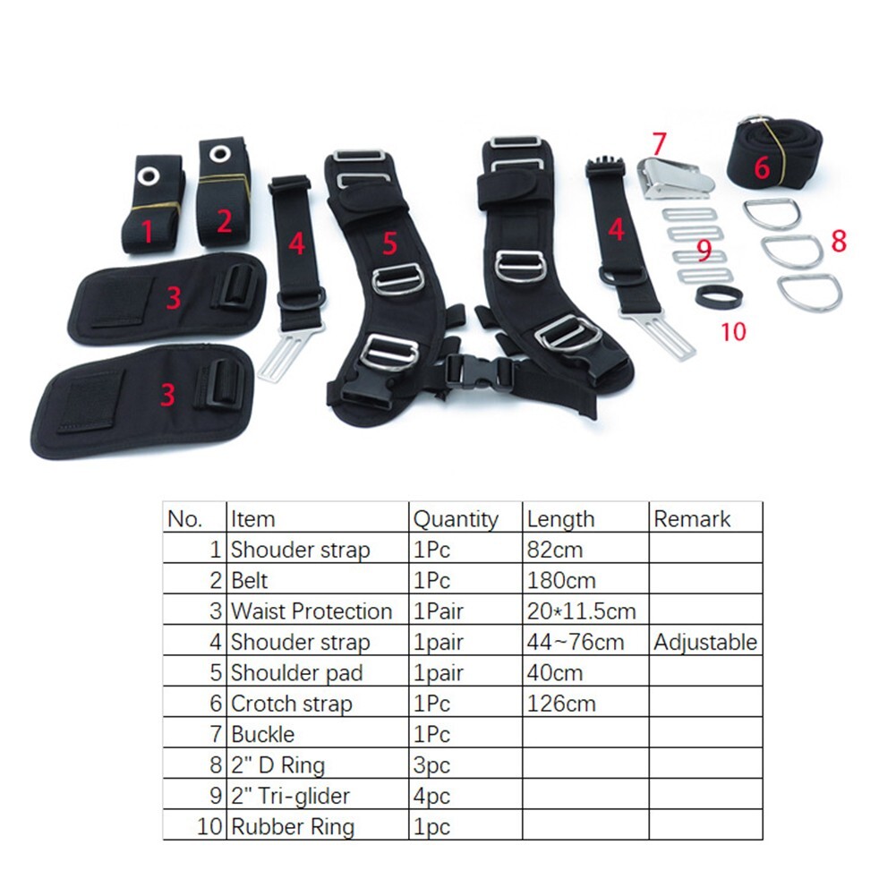 Diving backmount harness Set for Scuba Diving BCD Backplane Accessories