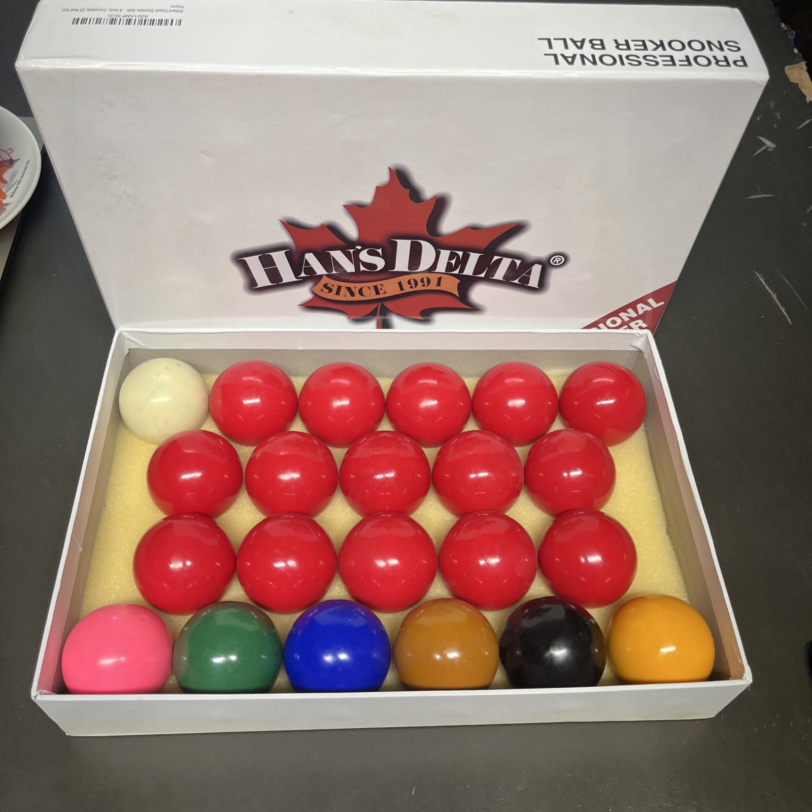 HAN'S DELTA Professional Snooker Ball Set, 2 1/16-Inch, Complete 22 Ball Set