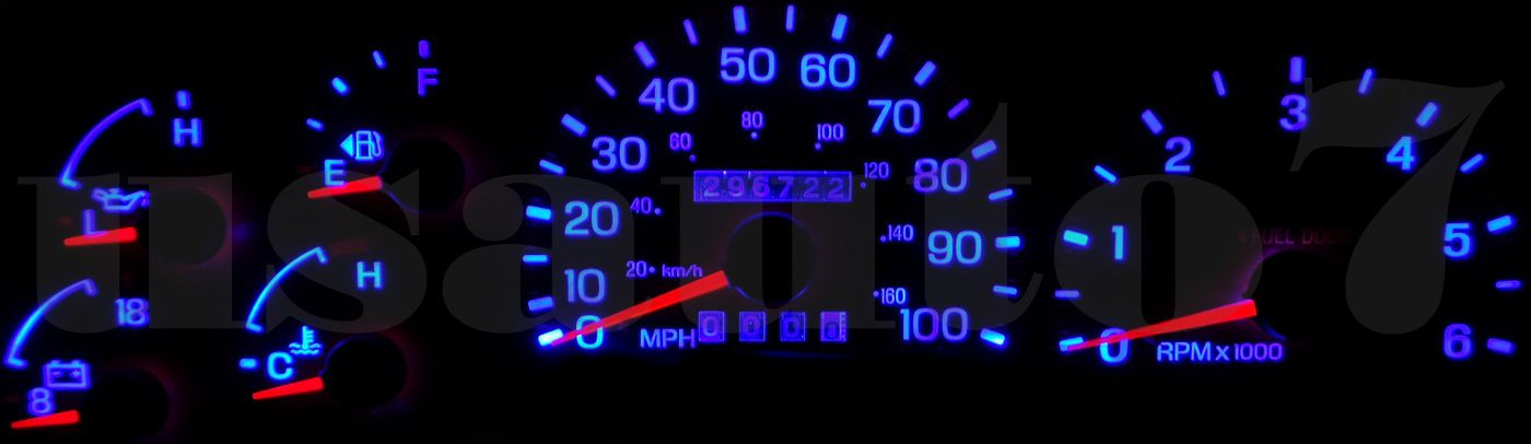 Cluster Gauge & AC Heater Climate Blue LED LIGHTS Fit 97-98 Ford F150 Expedition