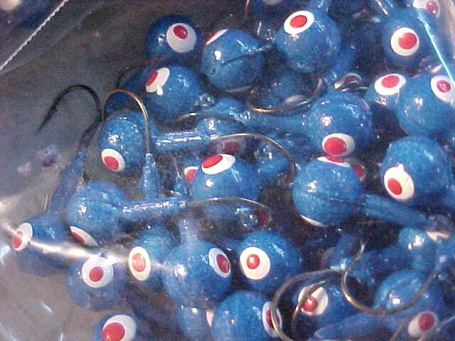 100 NEW SIZE 2 FLOATING JIG HEADS 1/4 WALLEYE JIGS OZ. ASSORTMENT #11