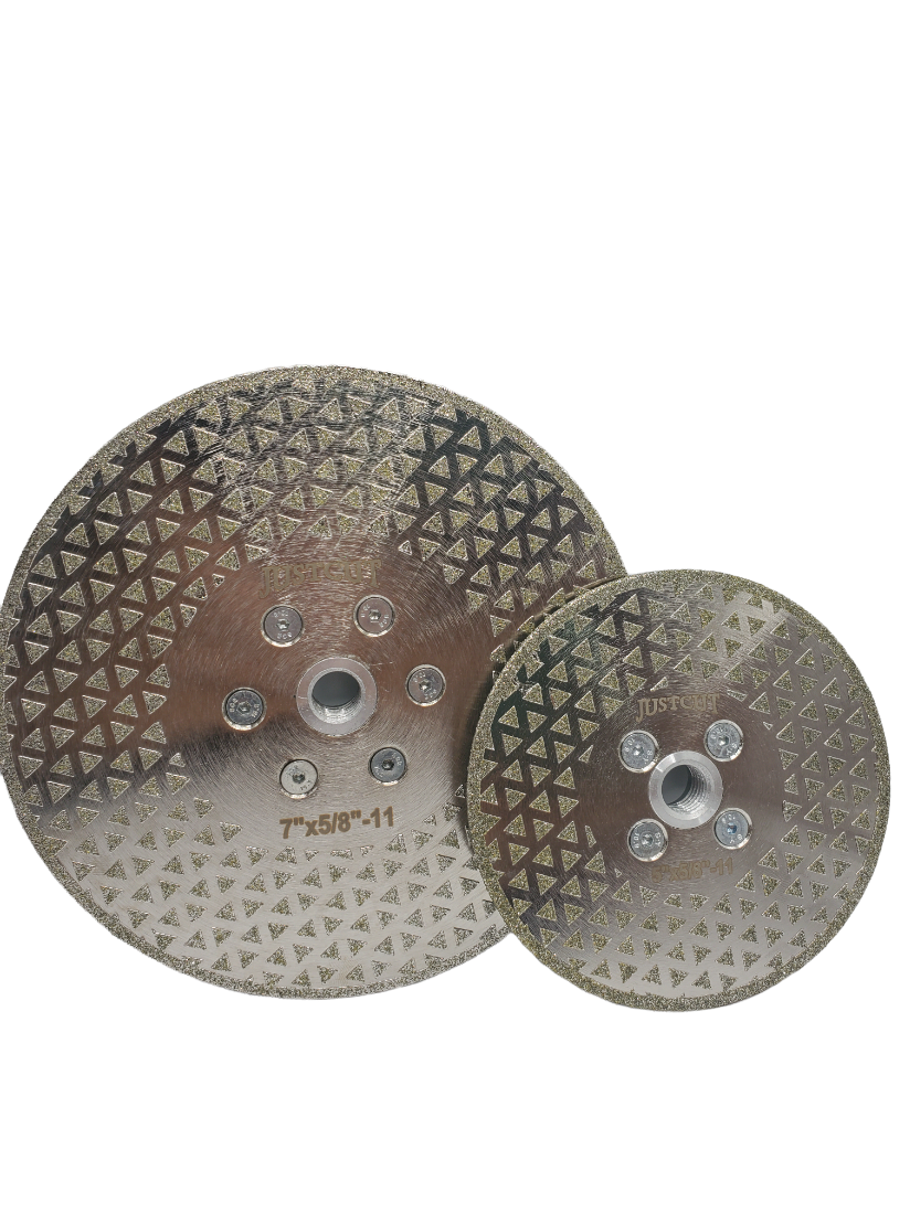 5"-7" Marble Cutting Multi Electroplated Blade Wheel 5/8"-11 Thread JUSTCUT
