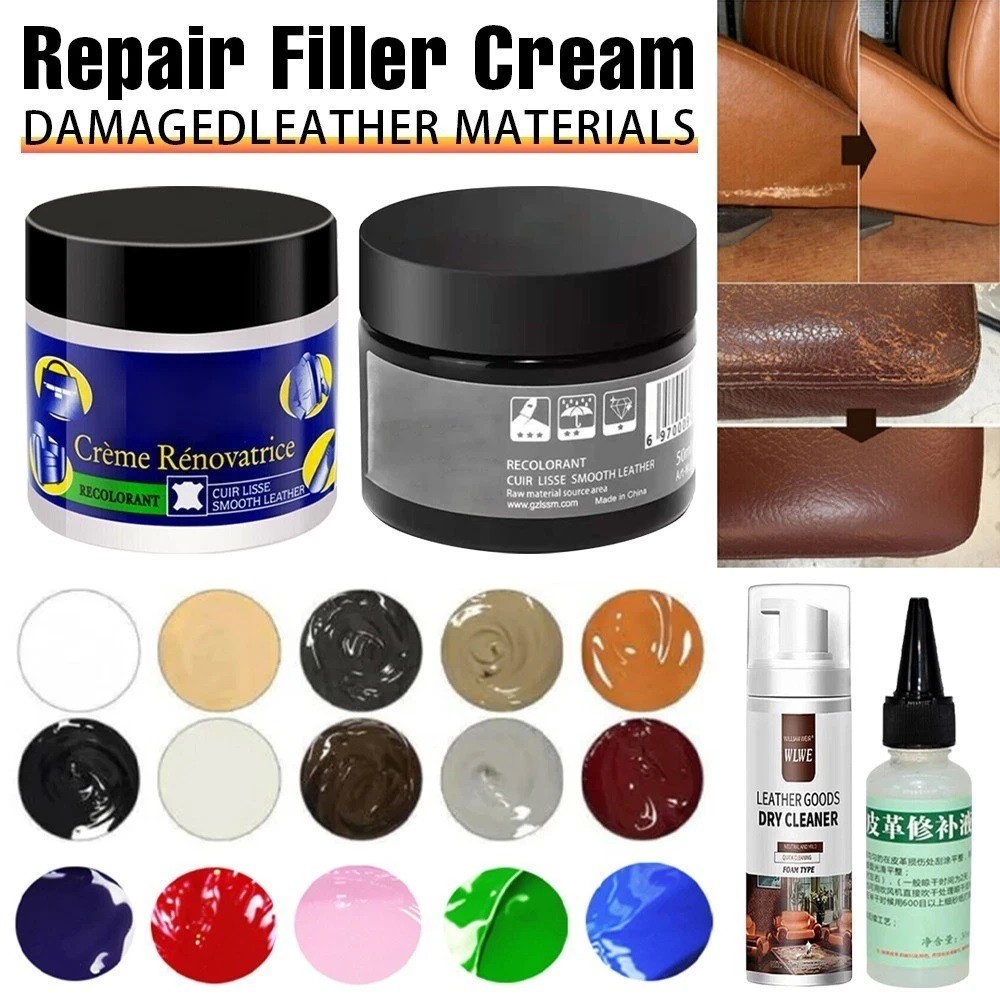 Best Advanced Leather Repair Kit Filler Vinyl DIY Car Seat Patch Sofa Rip Holes