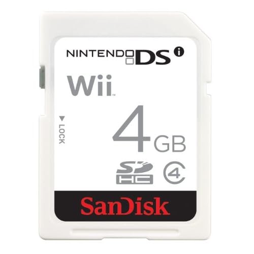SanDisk 4GB Gaming SD Card For Nintendo DSi Pack For Wii Memory Expansion 2E