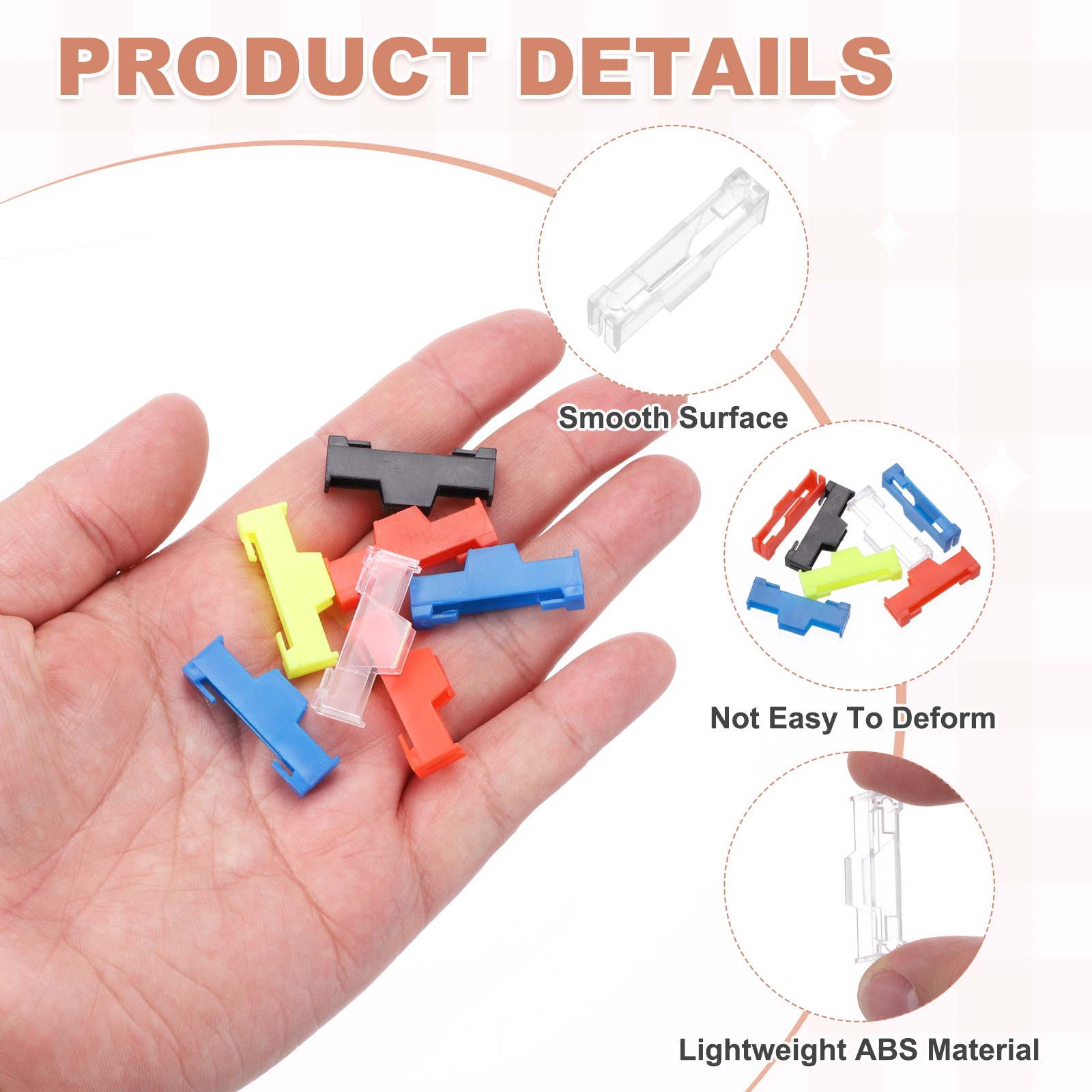 60 Pcs Servo Extension Cable Clips Lock Connector Wire Buckle Clear
