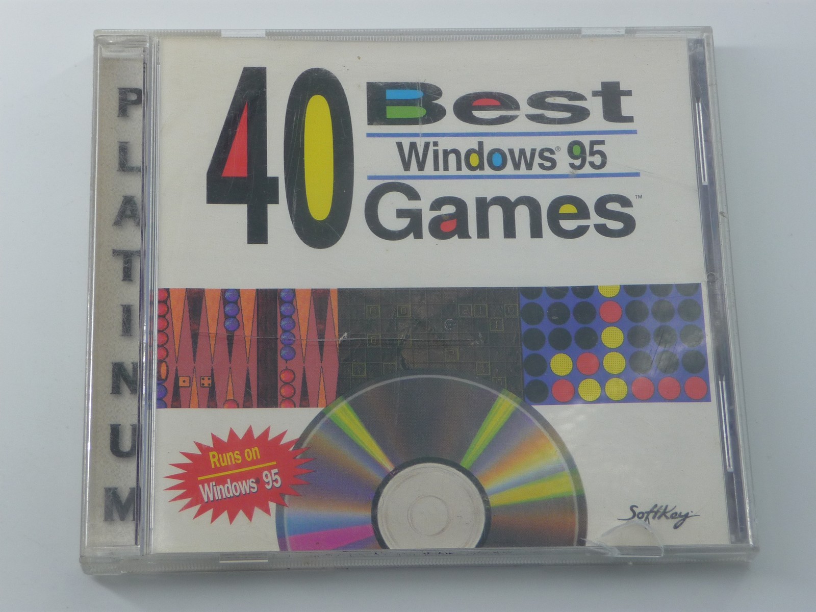 40 Best Windows 95 Games PC CD-ROM Softkey Platinum Shareware Vintage Retro