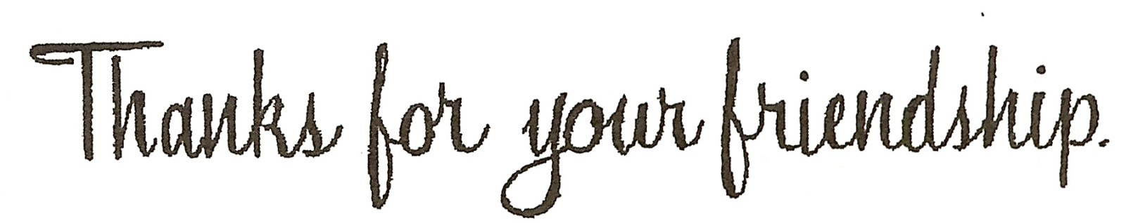 Thanks for your friendship Wood Mounted Rubber Stamp NORTHWOODS DD9855 New