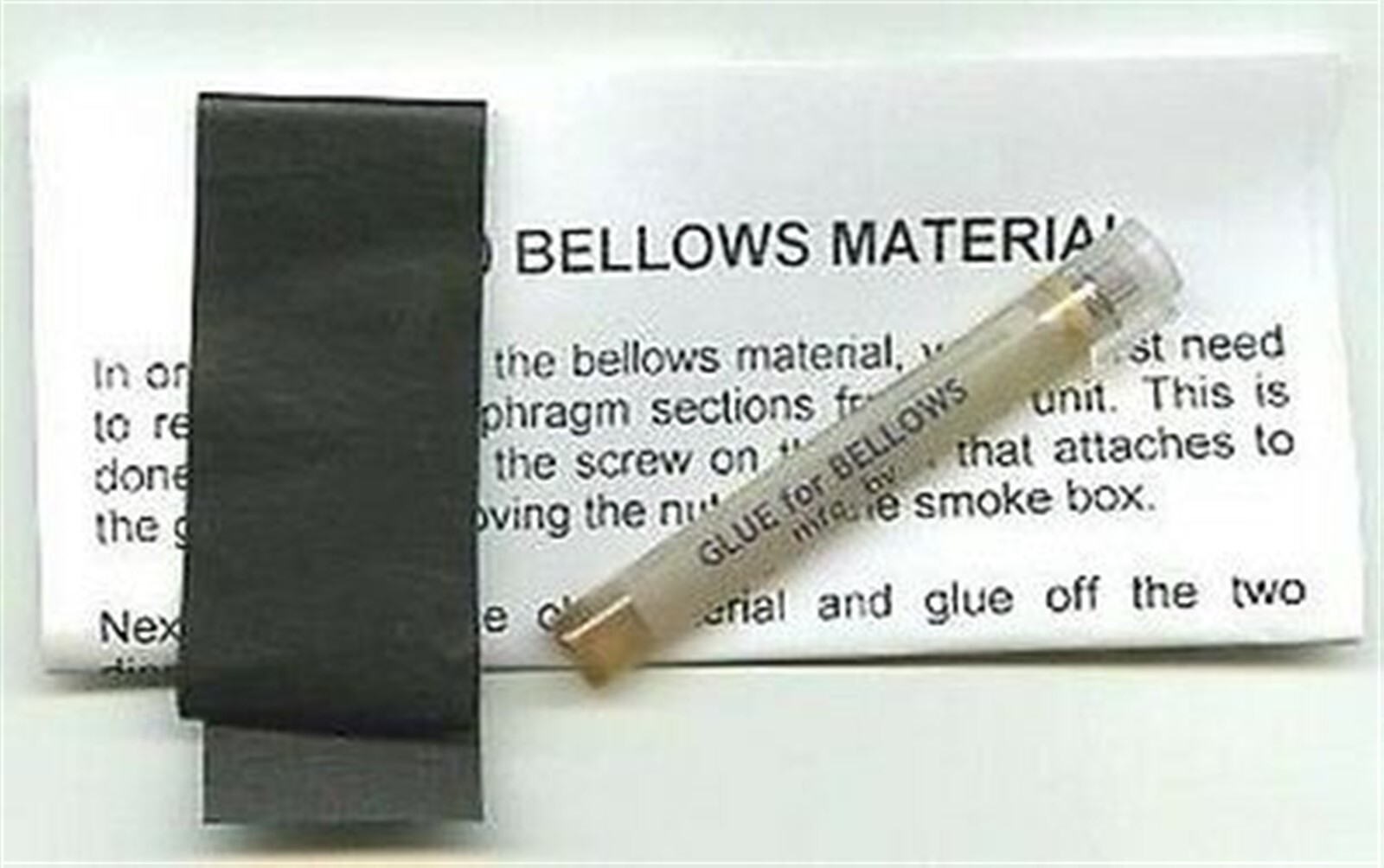 AMERICAN FLYER TRAIN BELLOWS REPAIR MATERIAL GLUE KIT SMOKE IN TENDER S/HO GAUGE