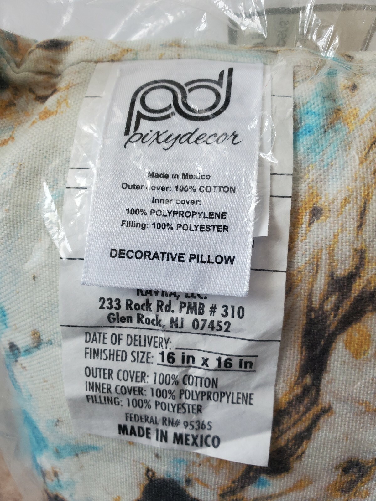 Pixydecore 16"x16" Paint Splatter Design Decorative Pillow