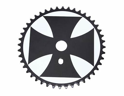 Bike Iron Cross Steel Chainring 1/2 X 1/8 44t White/Black.