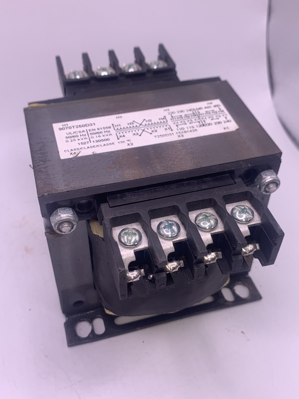 Square D 9070T250D31 XFMR Control Transformer, 250VA 240/480V-120/240V