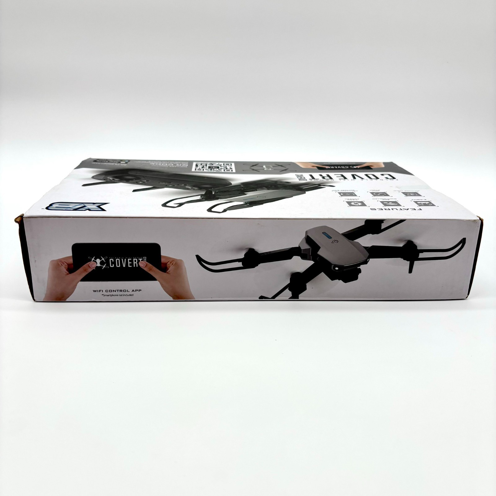 XVB Covert Foldable WiFi Drone With 720p Camera Silver Black Model ET-0784