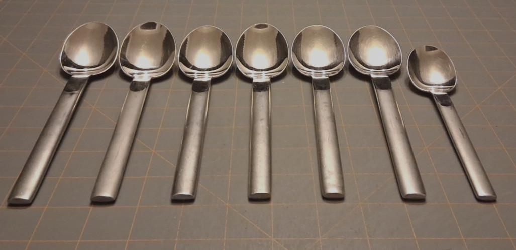 Vtg Lot Of 7 Mikasa Firesong Mixed Spoon Flatware Piece Lot