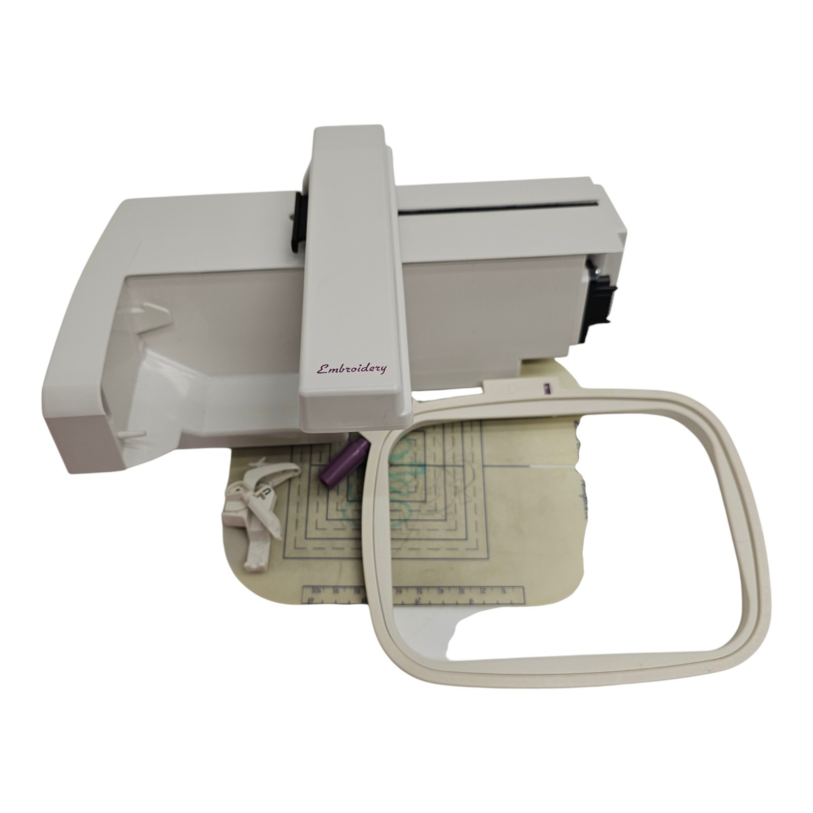 Husqvarna Embroidery Unit Rose Hoop Template White Sewing Machine