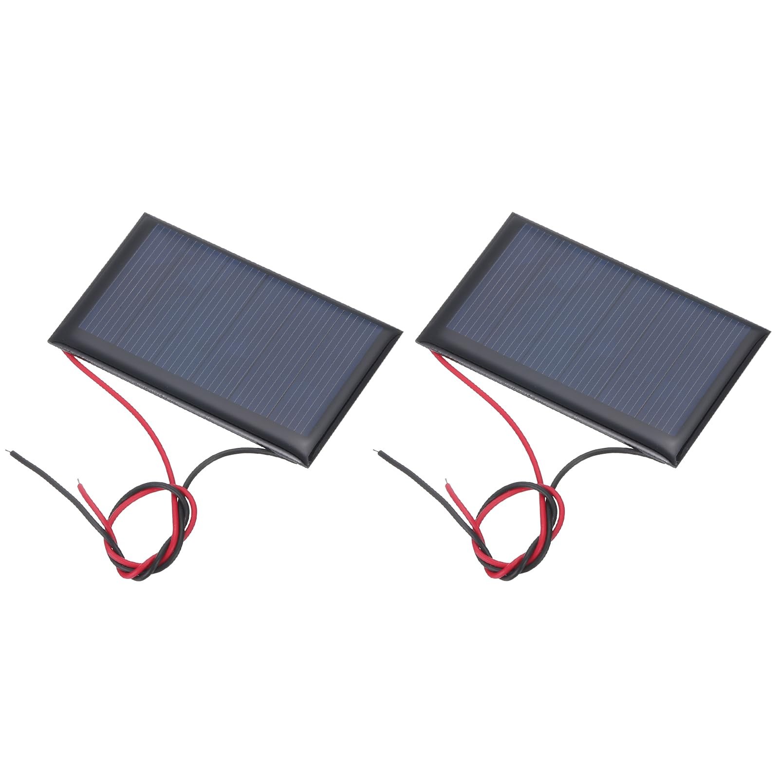 MECCANIXITY 2 Pcs 3V 0.27W 90mA Mini Solar Panels, Small Black