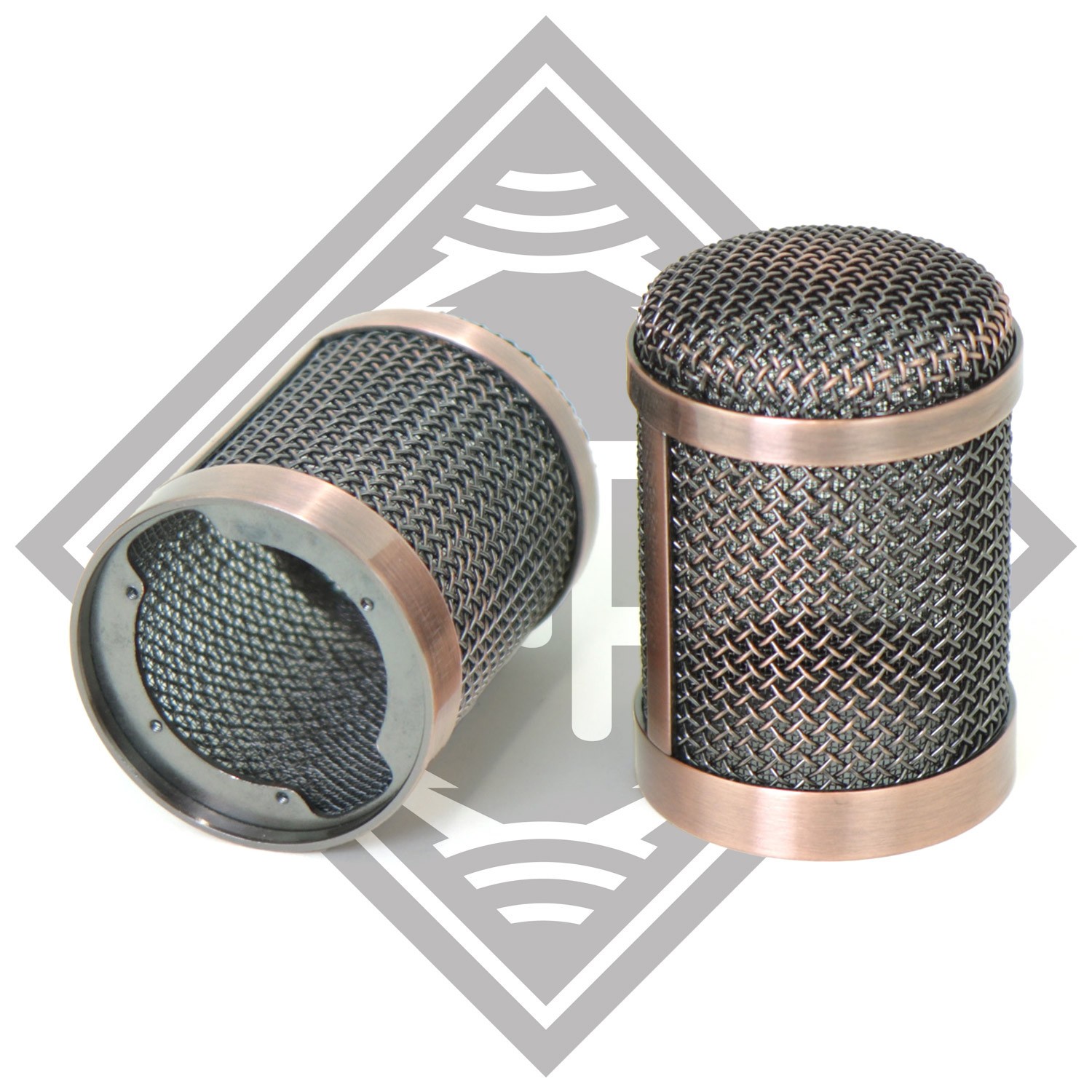 Copper microphone grille for MXL V67G, MXL V69