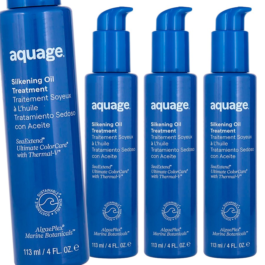 Aquage SeaExtend Silkening Oil Treatment, 4 oz - Pack of 4