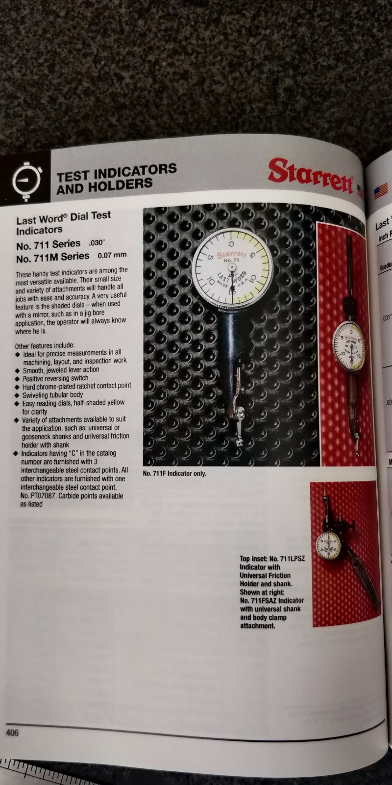 Starrett 711GCSZ Dial Test Indicator "Last Word" FULL SET IN MINT CONDITION