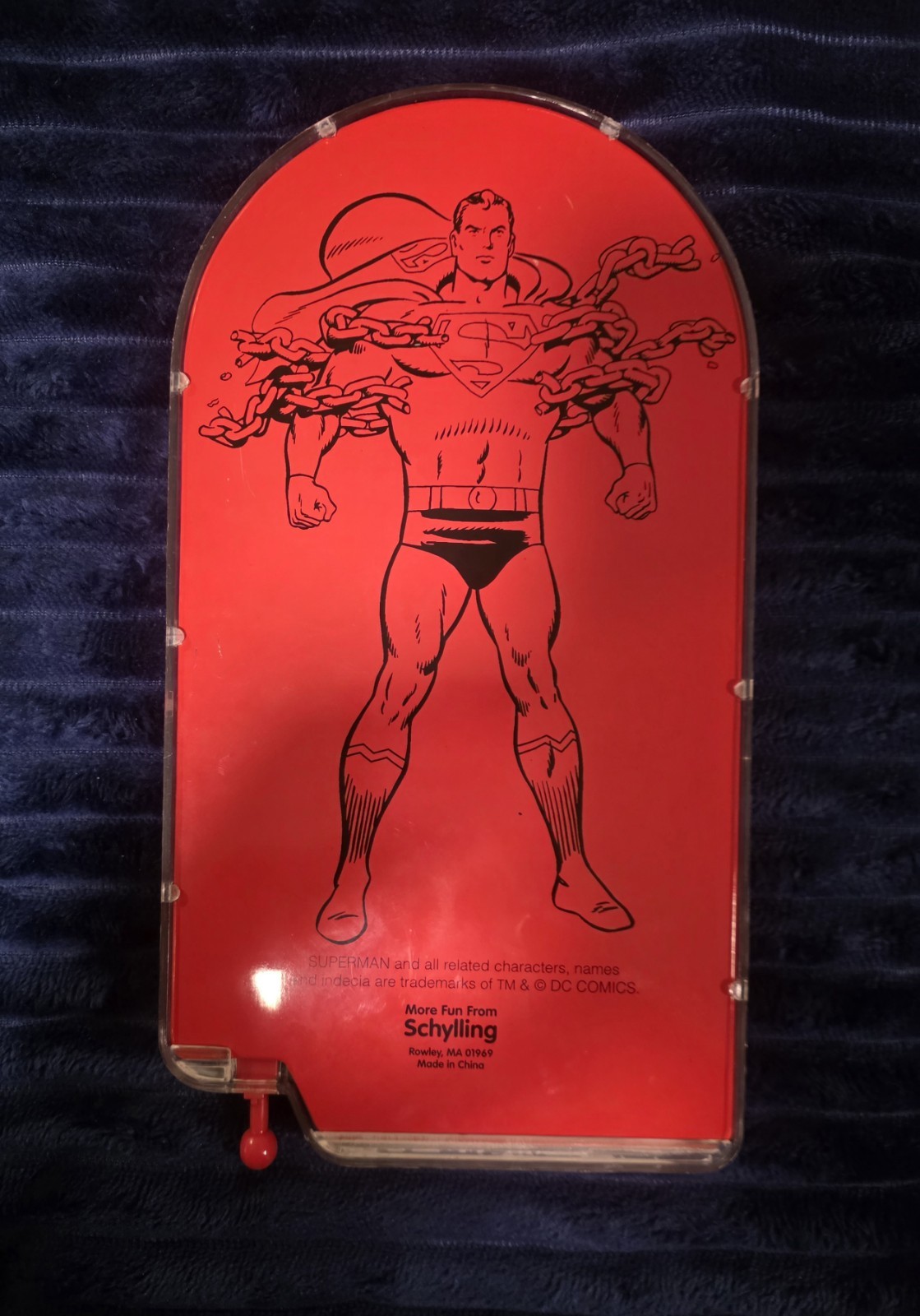 Schylling Superman Classic Mini Tabletop Pinball Machine Game