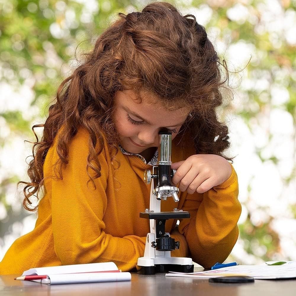 Beginner Microscope STEM Kit with Metal Body 120X-1200X 52 Pcs
