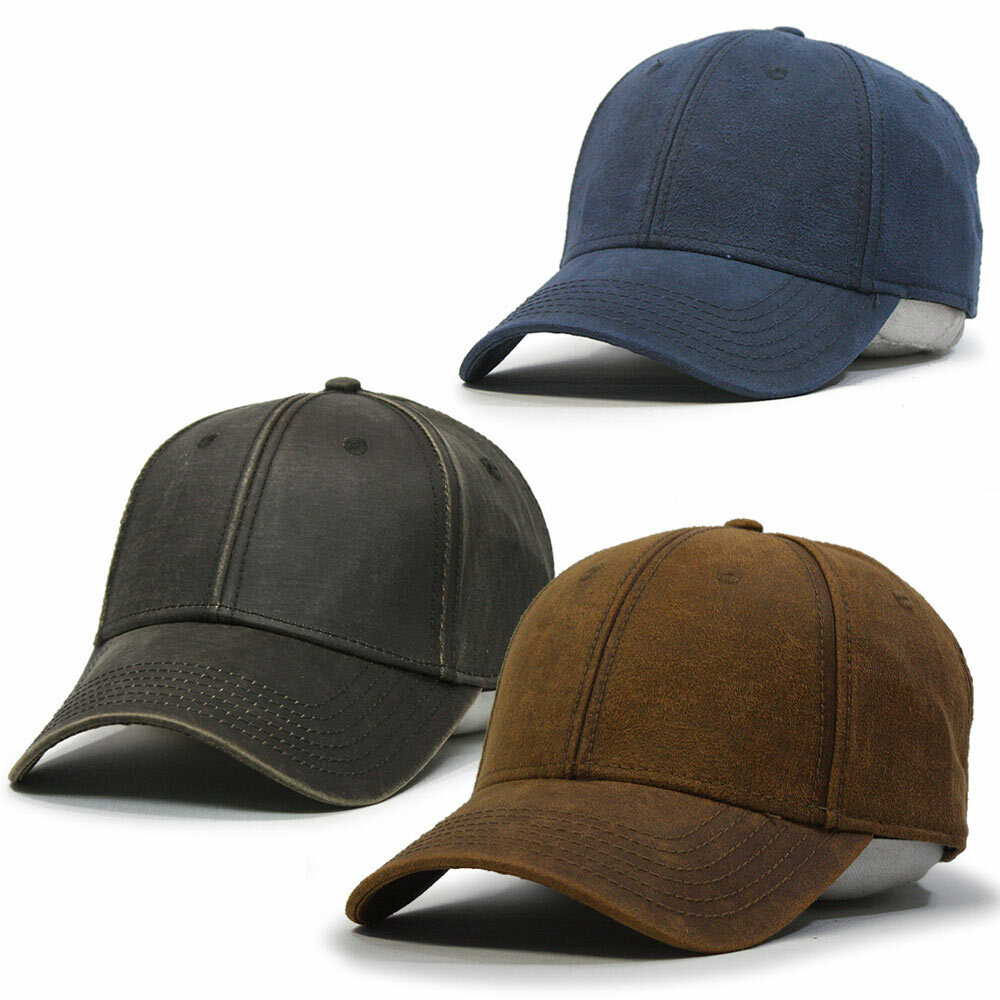New Heavy Washed Wax Coated Low Profile Baseball Cap Caramel Navy Brown
