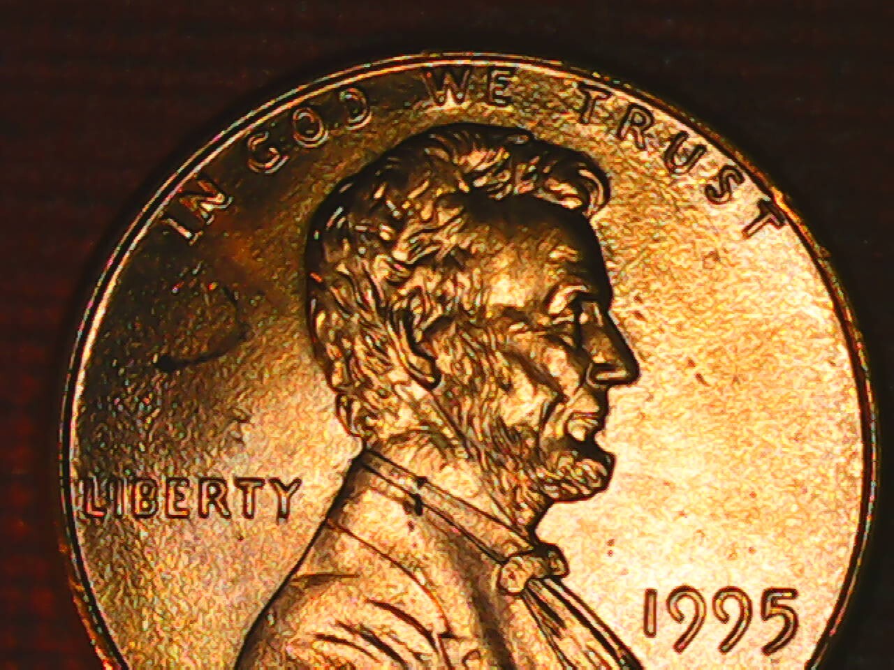 1995 Penny Die Crack Reverse