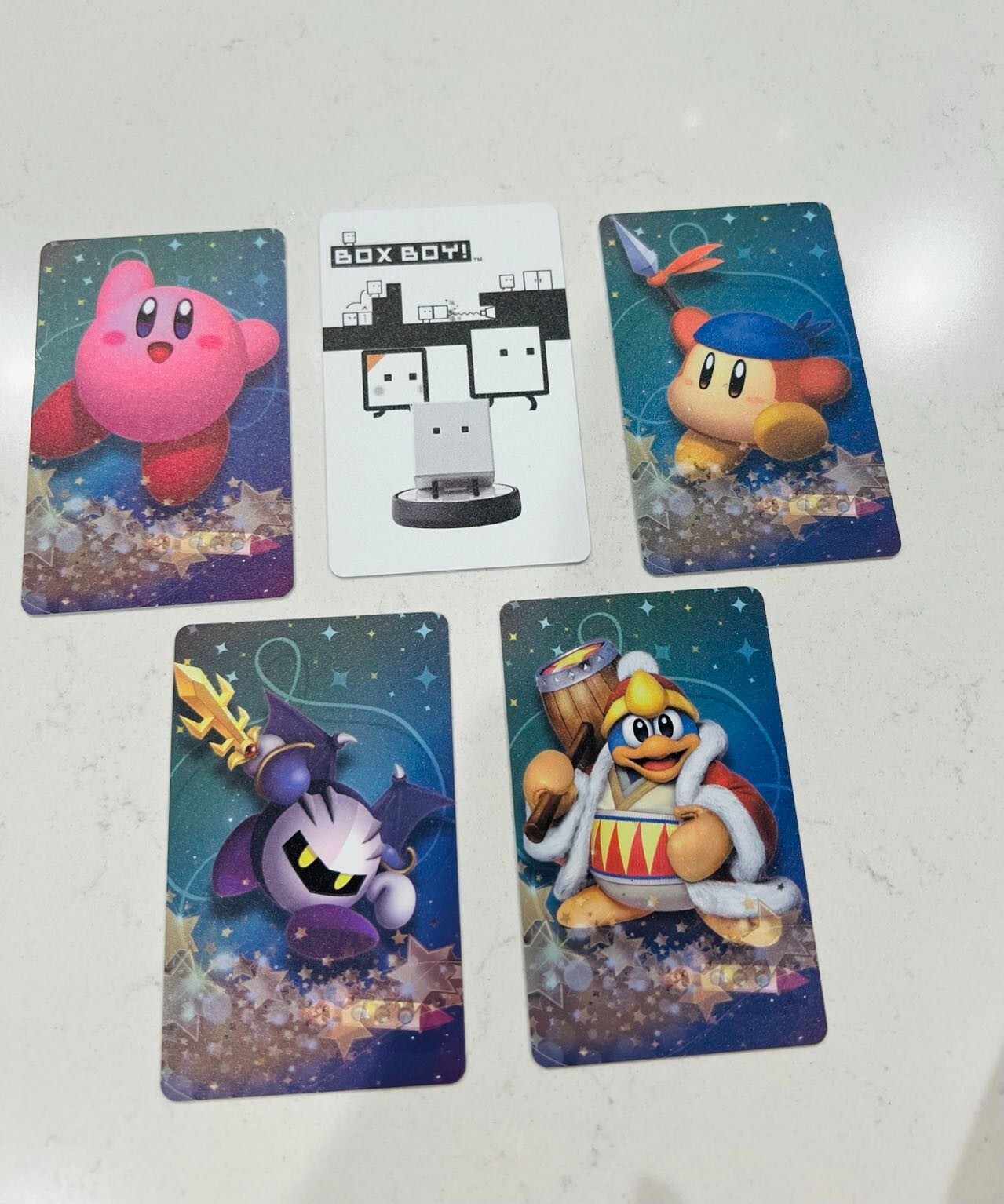 ALL 5PCS Amiibo KIRBY PVC NFC Card Fast Shipping!Free Stickers!