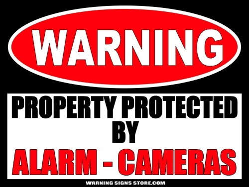 Alarm Cameras Security Decals Vinyl Indoor Outdoor Wall Stickers 6" wide WS290