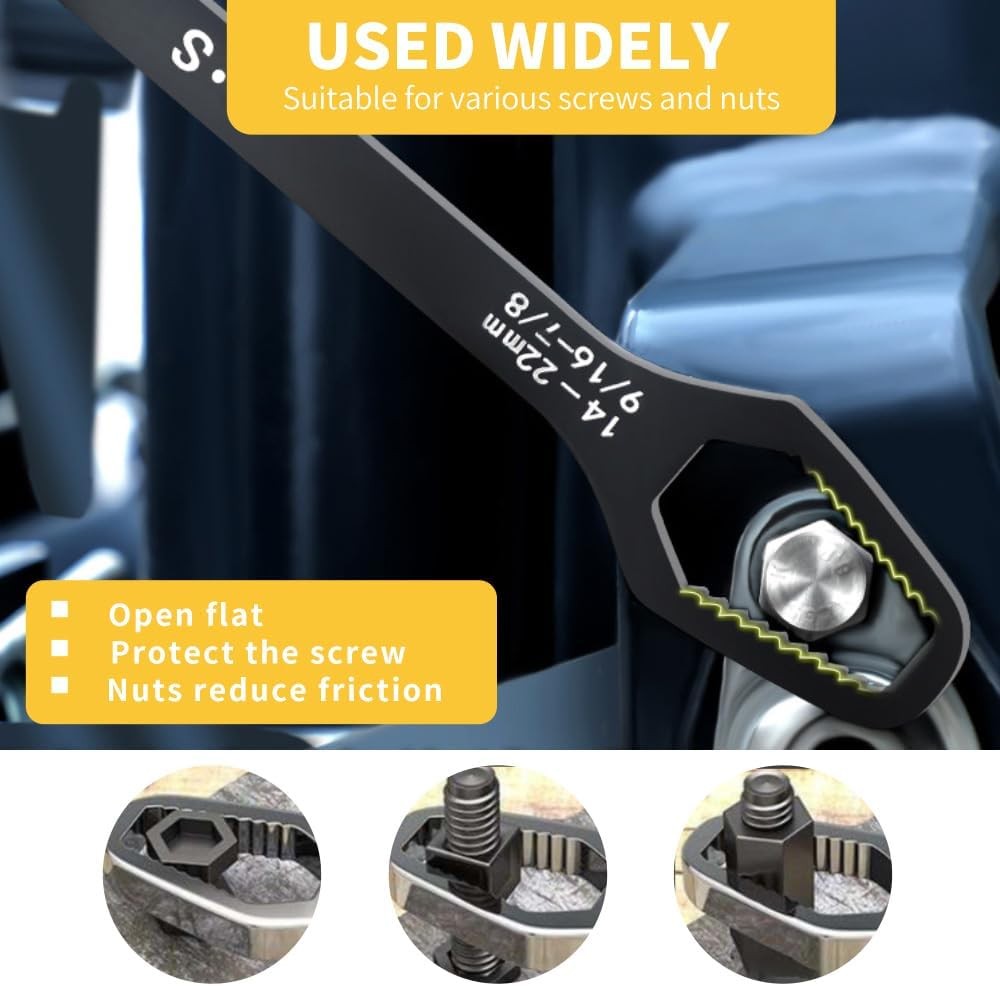 Universal Wrench Universal Adjustable Double-ended Wrench,8mm-22mm
