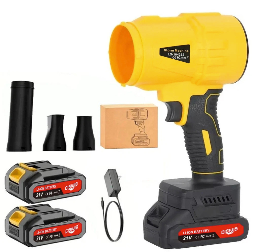 Electric Cordless Leaf Blower, 30000 RPM Motor, 2 Batteries Handheld Lightweight