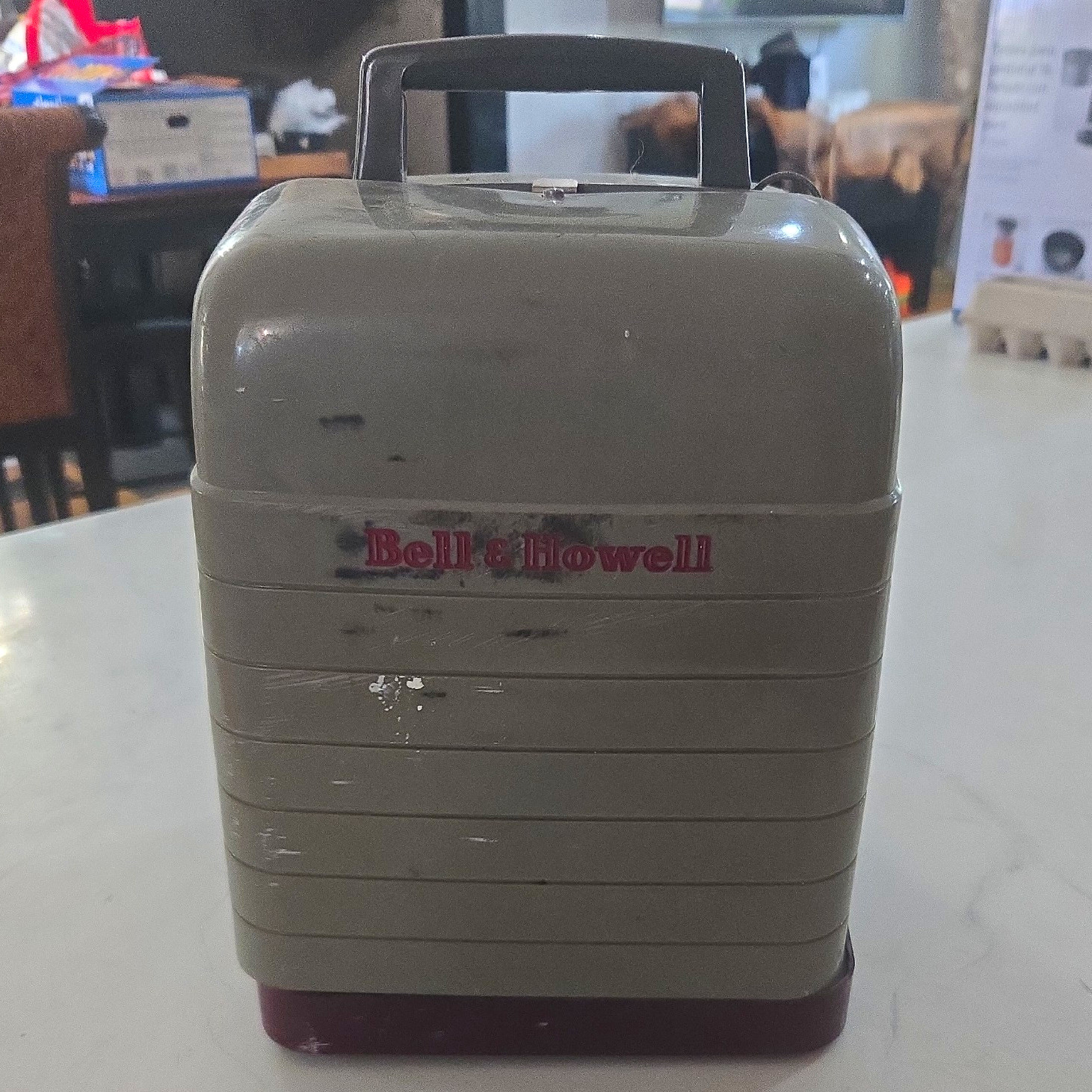 Bell & Howell Family One 8mm Desktop Portable Projector 400lm 3x Gray/Maroon
