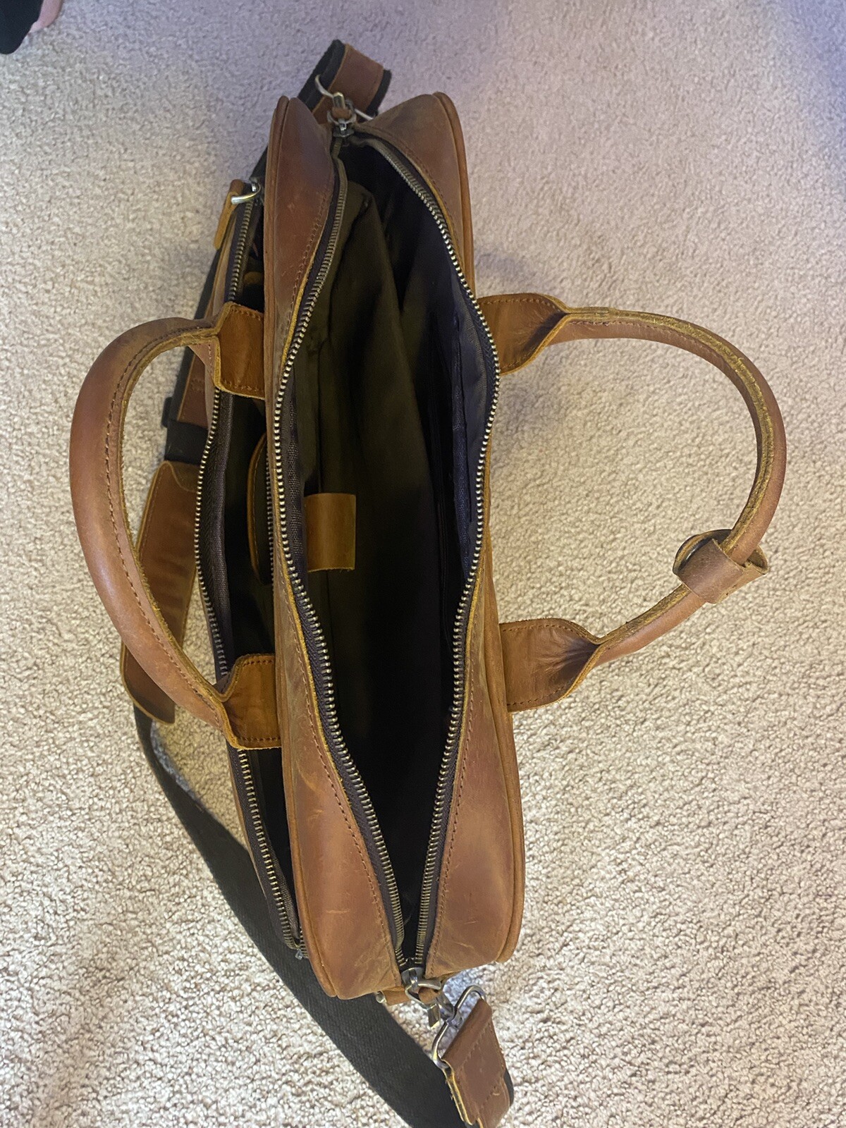 Bunker 27 Brown Leather Computer Bag, Great Condition